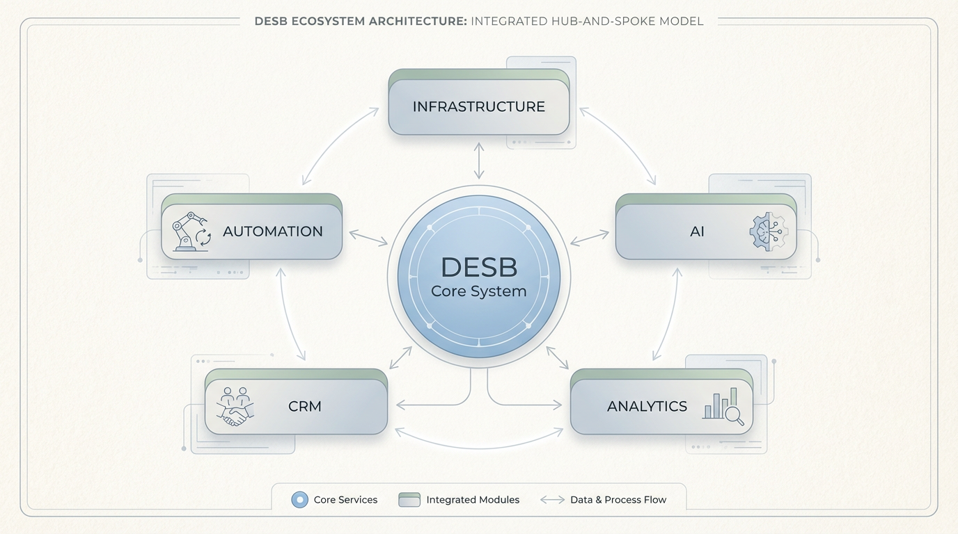 Архитектура цифровой инфраструктуры DESB - AI, автоматизация, аналитика